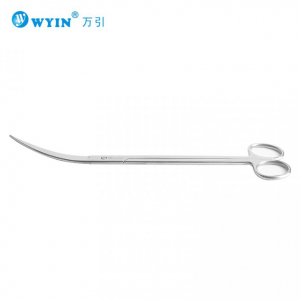 WYIN Изогнутые ножницы 25см, Bend head twezers