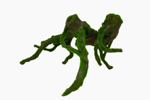 Prime Декорация пластиковая "Коряга с мхом"S 24 х21х17cм