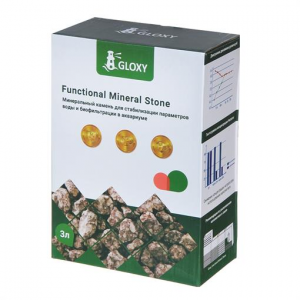 Gloxy Functional Mineral Stone 3л Наполнитель для стабилизации параметров воды и биофильтрации