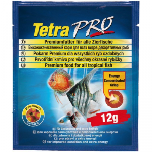 Tetra Pro Energy Crisps 12г Корм чипсы для всех декоративных рыб для доп. энергии