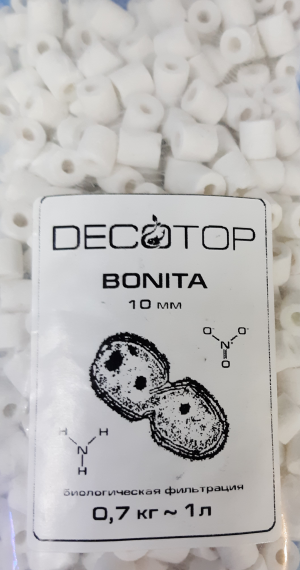 DECOTOP Bonita 700г/1л наполнитель для биологической фильтрации воды, кольца 10мм
