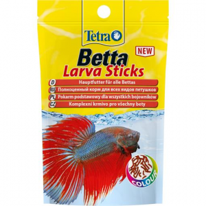 Tetra Betta Larva Sticks 5г Корм для бойцовых, имитация мотыля