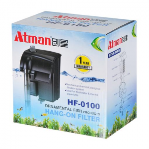 Фильтр рюкзачный Atman HF-0100 190 л/ч, 3 W, для аквариумов до 20л