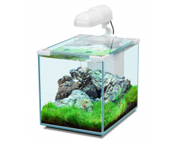 AquaAtlantis Аквариум NANO CUBIC 20 литров, цвет Белый, свет LED 58 +Filter Mini BioBox