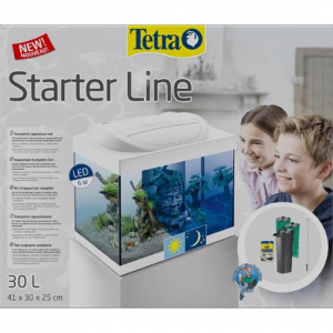 Аквариум&nbsp;Tetra&nbsp;Starter&nbsp;Line&nbsp;LED&nbsp;Cray&nbsp;30л белый&nbsp;42x27x36см