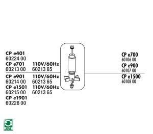 JBL CP e401 Impeller+Shaft+Bearing greenline - Ротор с осью для внешнего фильтра CristalProfi e401