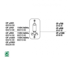 JBL CP e401 Impeller+Shaft+Bearing greenline - Ротор с осью для внешнего фильтра CristalProfi e401