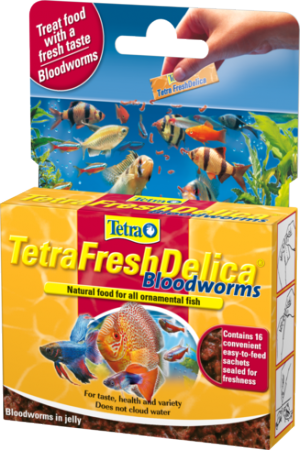 Tetra Fresh Delica Bloodworms 48гр Корм мотыль в желе