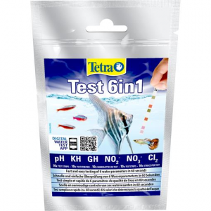 Tetra Test 6 in1 GH/KH/NO2/NO3/PH/CL 10шт полоски для пресной воды