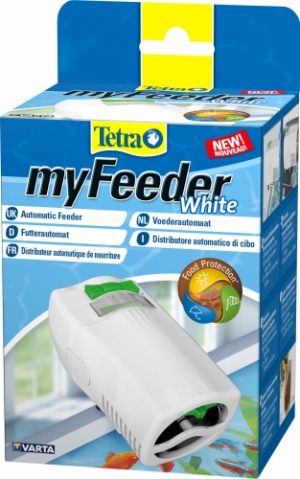 Tetra myFeeder Белая - Автокормушка для рыбок, 2 батарейки в комплекте