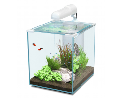 AquaAtlantis Аквариум NANO CUBIC 30 литров, цвет Белый, свет LED 58 +Filter Mini BioBox