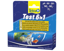 Tetra Test 6 in1 GH/KH/NO2/NO3/PH/CL 25шт полоски для пресной воды