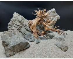 Композиция из камней и коряги "Бонсай" BS31